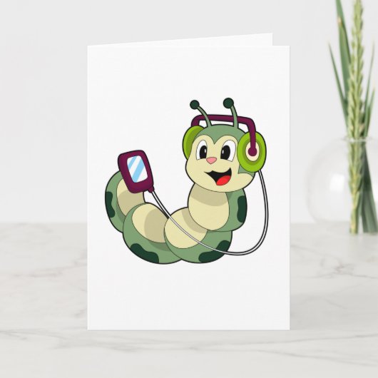 Carte Musique de casque de chenille (Devant)