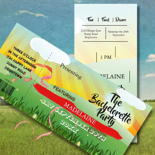 Carte Musique de champ de fête rustique Enterrement de v