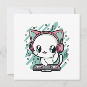 Carte musique de chat