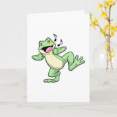 Carte Musique de danse grenouille (Fleur jaune)