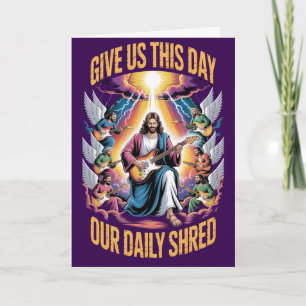 Carte Musique de guitare chrétienne drôle d'anniversaire