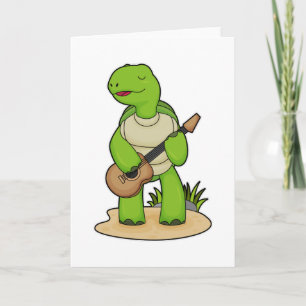 Carte Musique de Guitare Musicien Tortue