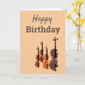 Carte Musique de l'arty à cordes violon (Fleur jaune)