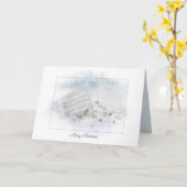 Carte Musique de Noël carol avec ornements (Fleur jaune)