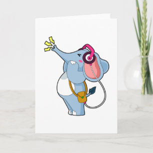 Carte Musique des écouteurs d'éléphant