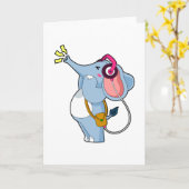 Carte Musique Écouteurs d'Éléphant (Fleur jaune)