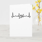 Carte Musique Heartbeat band et notes Cadeaux (Fleur jaune)