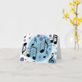 Carte musique hello (Fleur jaune)