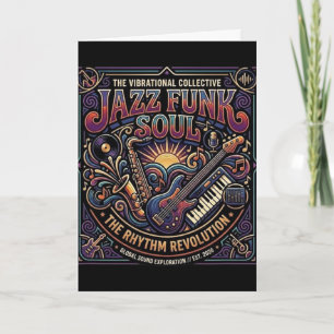 Carte Musique Jazz Funk Soul Ambiance Rétro Révolution R