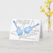 Carte Musique libre (Fleur jaune)