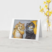 Carte Musique Love Cats, Louis Wain (Fleur jaune)