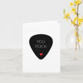 Carte Musique mignonne d'anniversaire 'You Rock' pun gui (Fleur jaune)