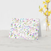 Carte Musique, Notes musicales, Coloré (Fleur jaune)