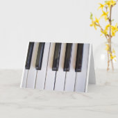 Carte Musique piano (Fleur jaune)
