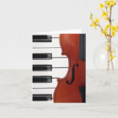 Carte Musique piano et violon (Fleur jaune)