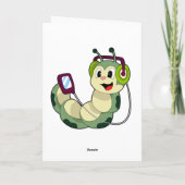 Carte Musique pour écouteurs chenille (Dos)