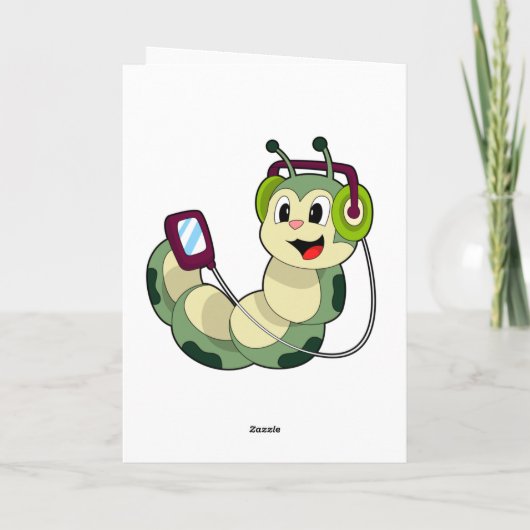 Carte Musique pour écouteurs chenille (Dos)