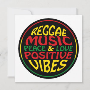 Carte Musique reggae avec des paroles et des citations p