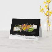 Carte musique sympathique avec bouquet floral (Fleur jaune)