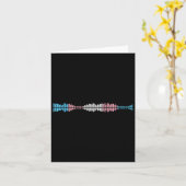 Carte Musique Waves Subtil Trans Pride drapeau Transgenr (Fleur jaune)