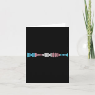 Carte Musique Waves Subtil Trans Pride drapeau Transgenr