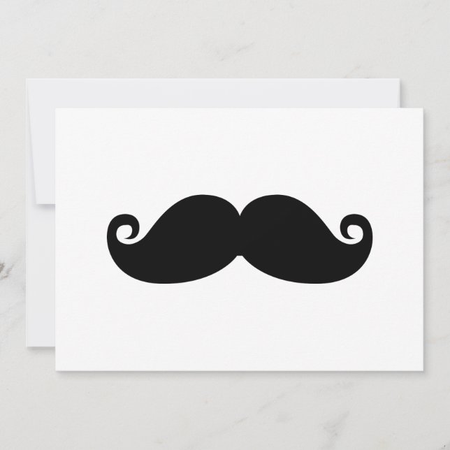 Carte Mustache noire de Funny (Devant)