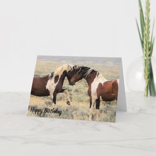 Carte Mustangs sauvages de l'Anniversaire occidental (Devant)