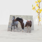 Carte Mustangs sauvages de l'Occident (Fleur jaune)
