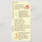 Carte Mutisme sélectif Thanksgiving Girl (Devant / Derrière)