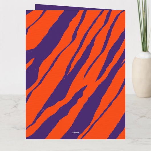 Carte MVB Tiger Stripes Design- Orange & Violet (Dos)