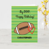 Carte MVP Football Anniversaire (Fleur jaune)