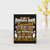 Carte My Bowling Excuses - Bowler Bowling (Fleur jaune)