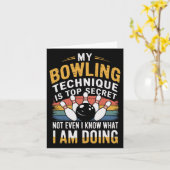 Carte My Bowling Technique Drôle Bowling (Fleur jaune)