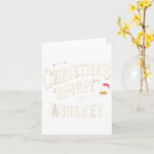 Carte My Christmas Srit Is Whiskey Funny Xmas Whisky Dri (Fleur jaune)