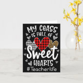 Carte My Cl Is Full Of Heart Red Plaid Leopard Valent  (Fleur jaune)