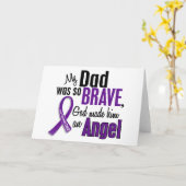 Carte My Dad Is An Angel Pancreatic Cancer (Fleur jaune)