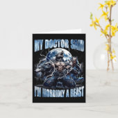 Carte My Doctor Said I'm Morbidly A Cool Funny Werewolf  (Fleur jaune)