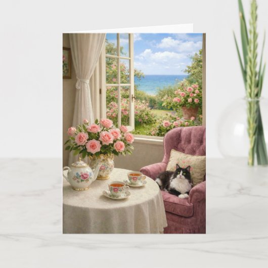 Carte My Favorite Chair , Cat Blank Card  (Devant)