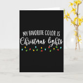 Carte My Favorite Color Is Christmas Light Celebration (Fleur jaune)