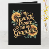 Carte My Favorite People Call Me Grandma Mother's Day (Fleur jaune)