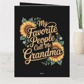 Carte My Favorite People Call Me Grandma Mother's Day (Dos)