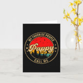 Carte My Favorite People Call Me Pappy Retro For Papa Gr (Fleur jaune)
