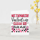 Carte My Favorite Valentine Calls Me Mama Valentines Da  (Fleur jaune)