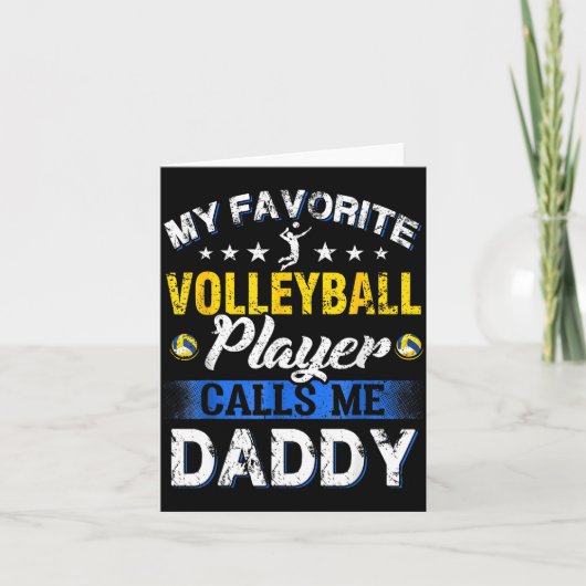 Carte My Favorite Volleyball Player Calls Me Daddy (Devant)