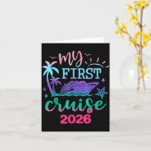 Carte My First Cruise 2026 Family Vacation Trip Ship Mat (Fleur jaune)