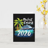 Carte My First Cruise 2026 Funny First Time Cruise Vacat (Fleur jaune)