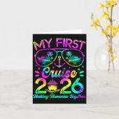 Carte My First Cruise 2026 Funny First Time Cruise Vacat (Fleur jaune)