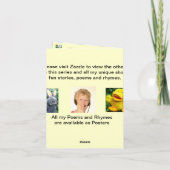 Carte My first day at school - Rhyme note (Dos)