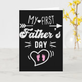 Carte My First Father's Day First Time Daddy New Dad Mat (Fleur jaune)