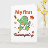 Carte My first Thanksgiving (Fleur jaune)